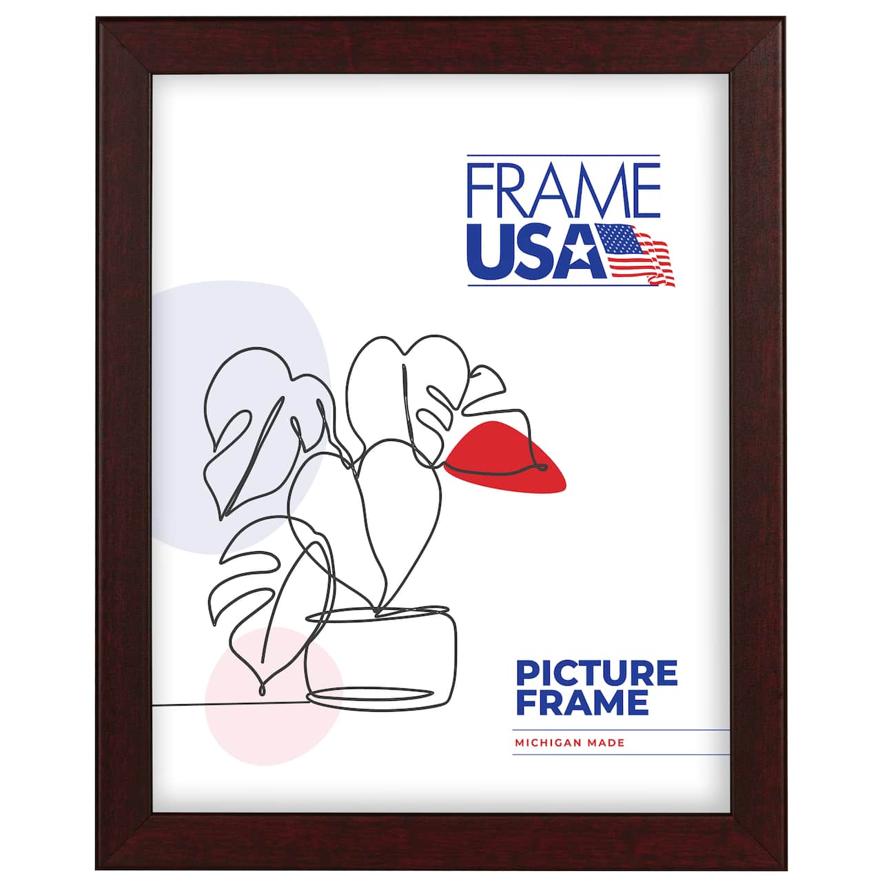 Frame USA Corporate Thin Red Mahogany Single Image Picture Frame